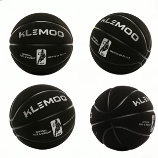 KLEMOO บาสเกตบอลขนาดเดิม 7 หนัง PU สีดำสำหรับการฝึกอบรมในร่มและกลางแจ้ง