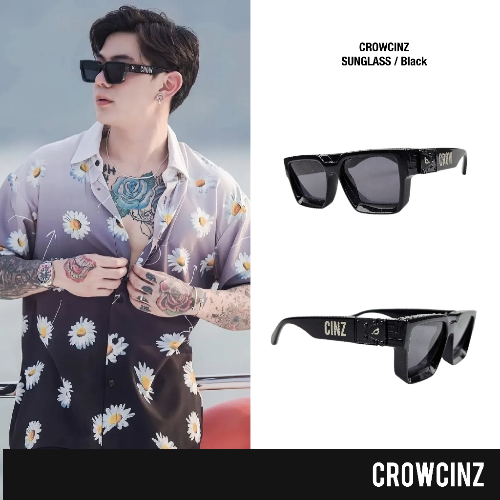 CROWCINZ Sunglass (Black/Blue/Black&Gold)​ แว่นตากันแดด UV400