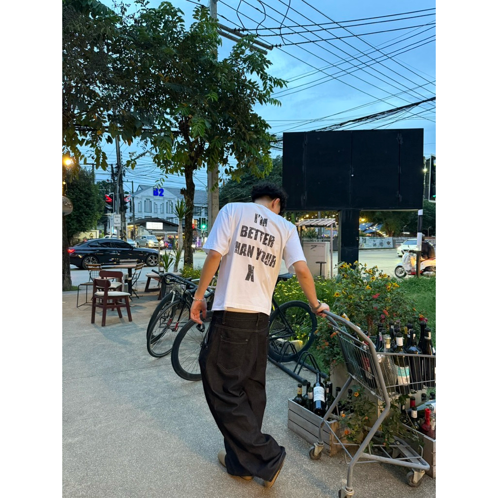 “IM BETTER THAN YOUR X” BOXY SHIRT COTTON 100%