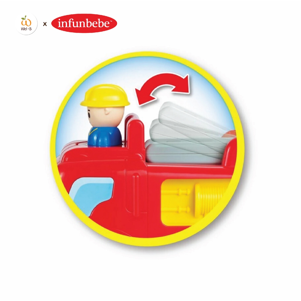 Wel-B × Infunbebe سيارة إطفاء Press n Go — صورة 5