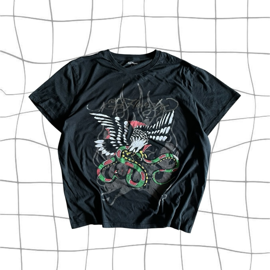 Ed Hardy Eagle Graphic Print