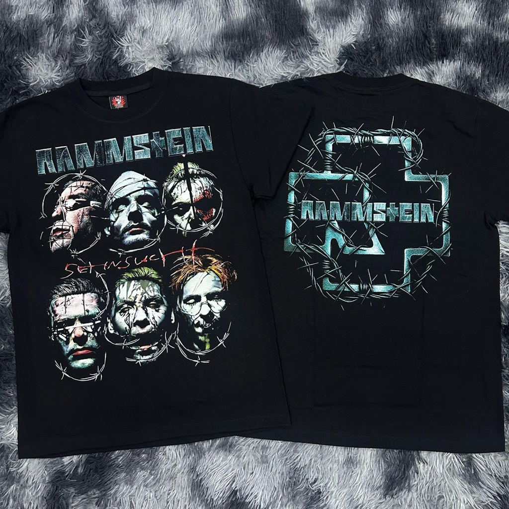 เสื้อยืด Rammstein หน้าศิลปิน ป้าย RockYeah ผ้าคอตตอน 100