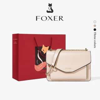 FOXER กระเป๋าสะพายข้างสำหรับผู้หญิง อุปกรณ์โลหะประณีต ดีไซน์เรียบง่าย เหมาะสำหรับใช้ในชีวิตประจำวัน
