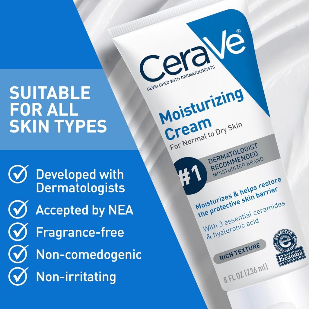 [ของแท้ จากเมกา] CERAVE MOISTURIZING CREAM FOR NORMAL TO DRY SKIN 8 oz. (236 ml.)