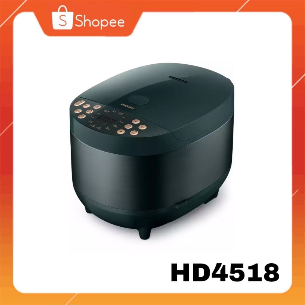 Philips Digital Rice Cooker หม้อหุงข้าวอัจฉริยะ ระบบ Ai รุ่น HD4518 ความจุ 1.8 ลิตร