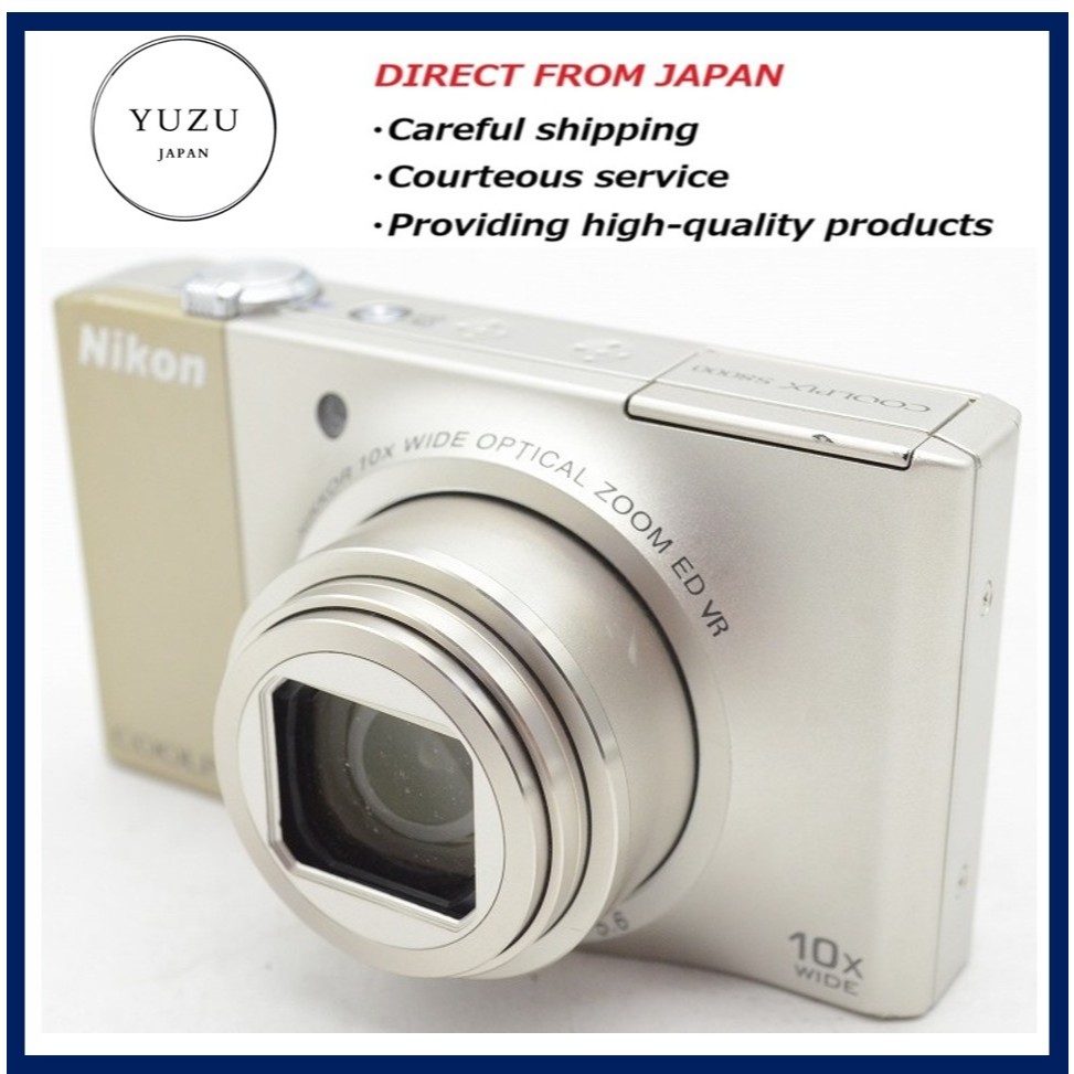 Pre-owned Product Nikon COOLPIX S8000 14.2MP Digital Camera Champagne Silver | 10x Optical Zoom VR |