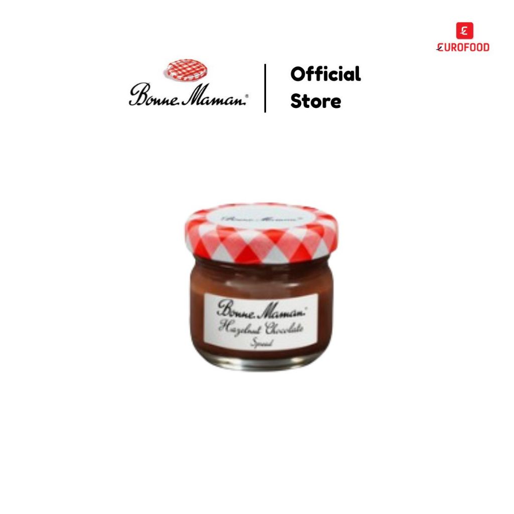BONNE MAMAN HAZELNUT CHOCOLATE SPREAD 25G / บอนน์มาม็อง รสช็อกโกแลตผสมเฮเซลนัทขนาด 25 กรัม