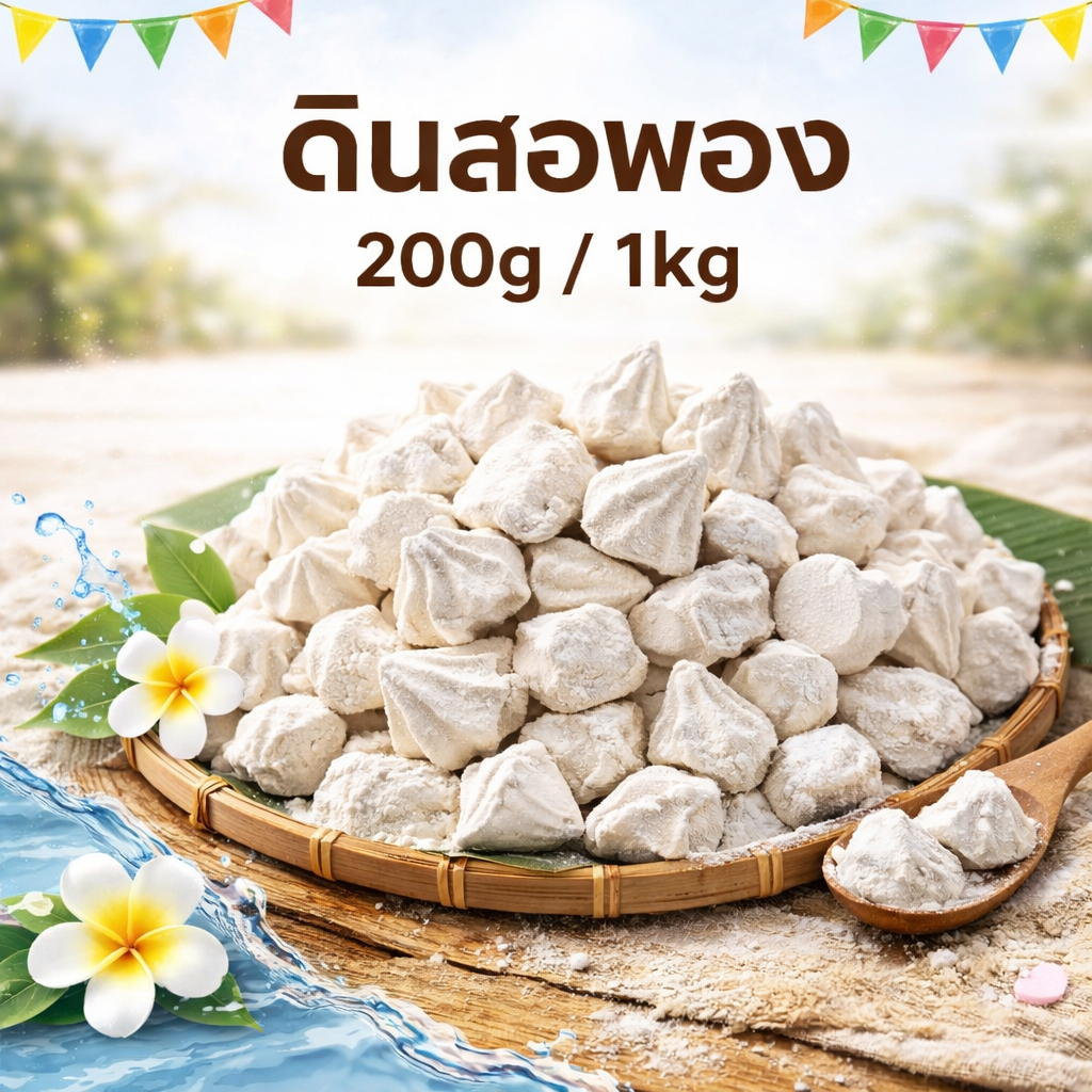 ดินสอพอง แบบเม็ด สีขาว 200g / 1kg สำหรับงานศิลปะ งานหัตถกรรม และกิจกรรมเทศกาล | SK-002/003