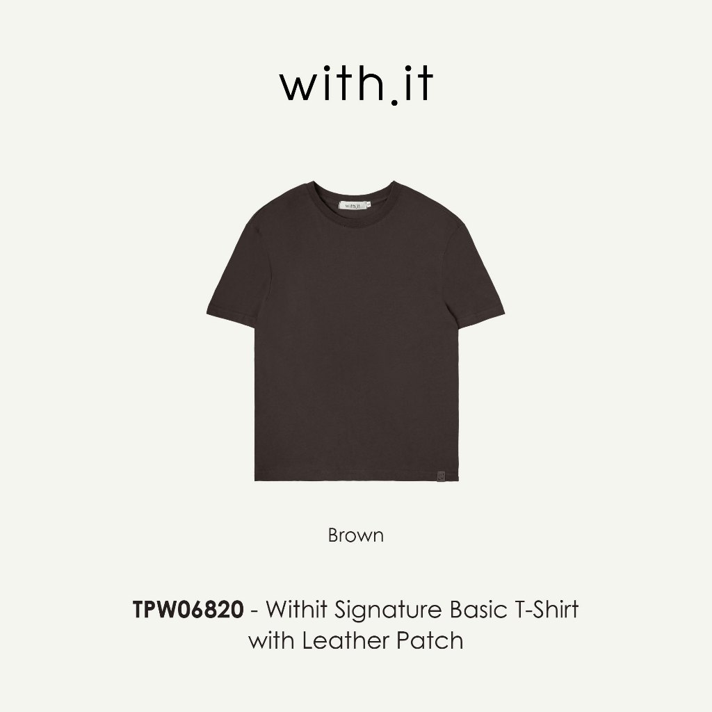 Withit Signature Basic T-Shirt with Leather Patch เสื้อยืด - TPW06820