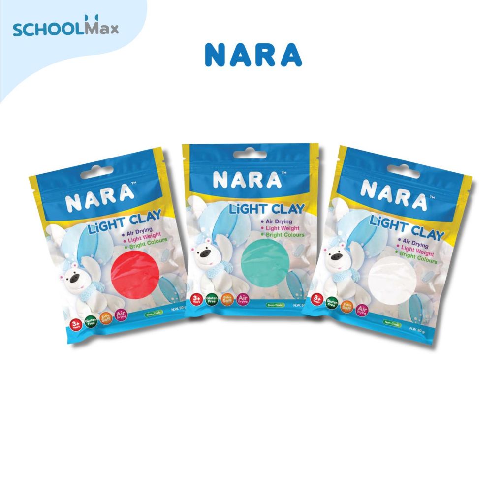 NARA ดินเบา Light Clay 18สี ขนาด 50 กรัม / ถุง