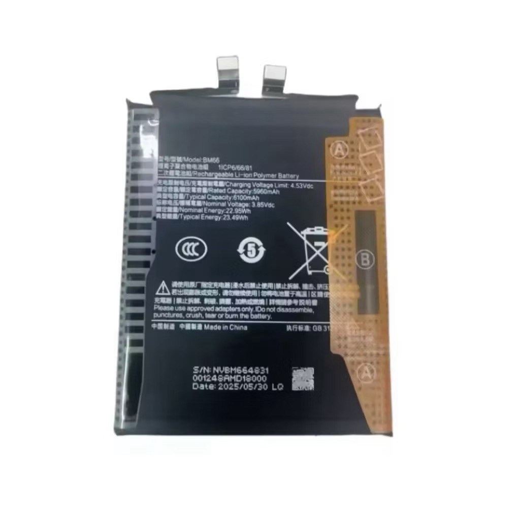 แบตเตอรี่ BM66 6100mAh 3.85V สำหรับสมาร์ทโฟน 15S Pro