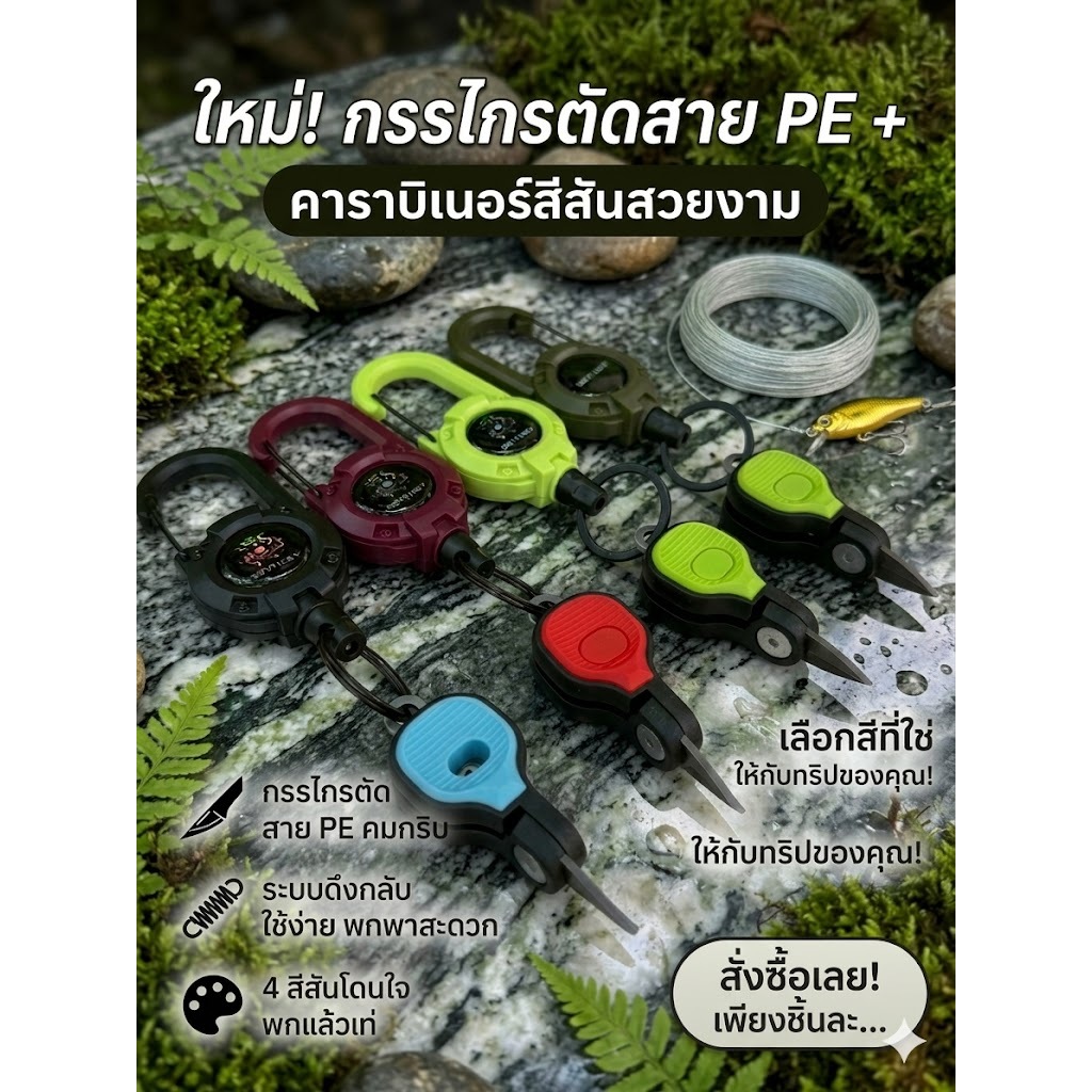 คีมกรรไกรตัดเอ็นตกปลา ตัดสายPEอเนกประสงค์ สแตนเลสอย่างดี คมมากๆ