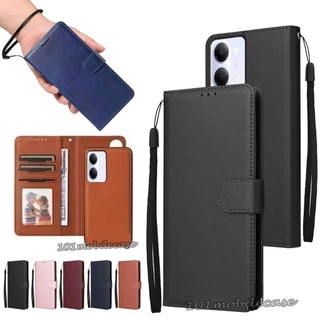 เคสฝาพับหนัง เปิดปิด For vivo Y31D V70 V70FE Y05 Y04 Y29 Y39 Y15S/Y21/Y33S/Y15/Y17/Y11/Y12S/Y20/Y12A/Y03 Y18/V50/Y95/Y28