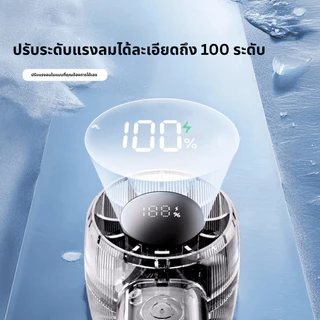 พัดลมพกพา KiiP TFAN07 5 ระดับ Turbo High Speed หน้าจอ LED Mini Portable Fan