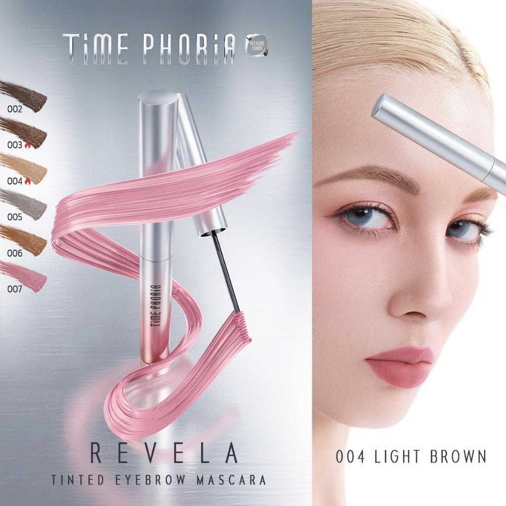 Time Phoria Revela Tinted Eyebrow Mascara เจลย้อมคิ้ว ติดทนยาวนาน ไม่เลอะ สีชัด กันน้ำกันเหงื่อ