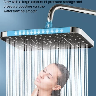 shower head ฝักบัวเทอร์โบ ฝักบัวอาบน้ำ 12นิ้ว แรงดันสูง มีหินกรองสิ่งสกปรก ฝักบัวแรงสูง 304 สแตนเลส เพิ่มแรงดันน้ำ
