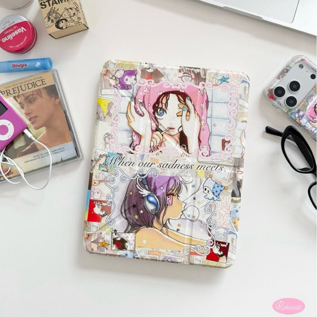 เคสไอแพดฝาพับลายอาร์ตสุดคิ้วท์ จาก RUKAWAZ x Oliwa