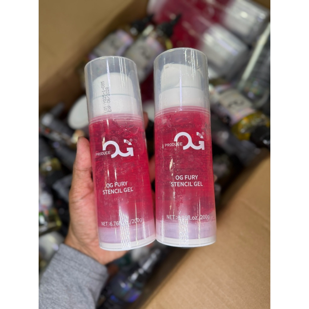 น้ำยาลอกลาย OG FURY PINK GEL ขวดใหญ่สุดคุ้ม 200g