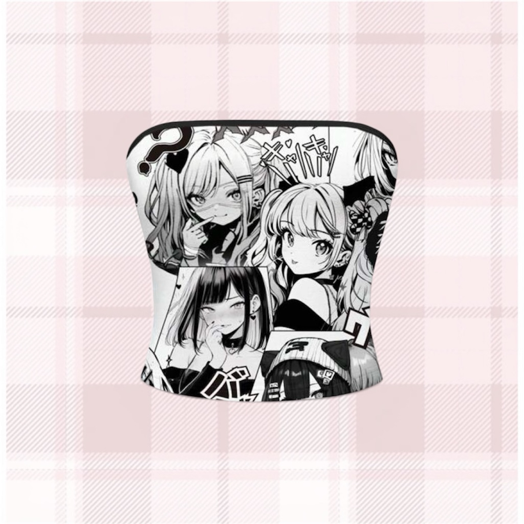 เสื้อเกาะอกลายAnime😻(พร้อมส่ง)