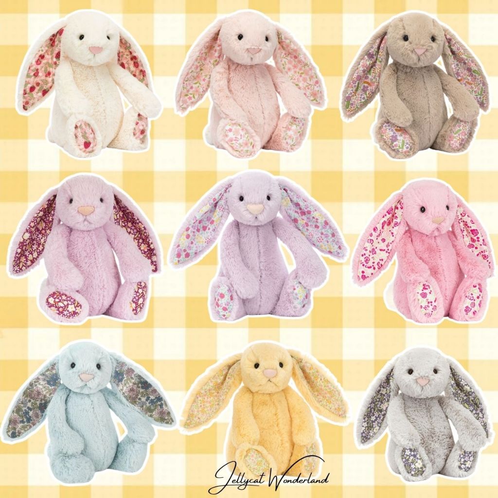 Jellycat Blossom Bunny ตุ๊กตา Jellycat นุ่มและฟู วัสดุที่ปลอด ภัยของแท้ 100% จัดส่งจากประเทศไทย