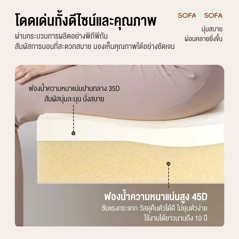 BAIERDI โซฟาพับ โซฟาเบดแบบพับเก็บได้สำหรับอพาร์ทเมนต์ขนาดเล็ก โซฟาเบดอเนกประสงค์สไตล์ครีมแบบพับได้อเนกประสงค์ รูปที่ 3