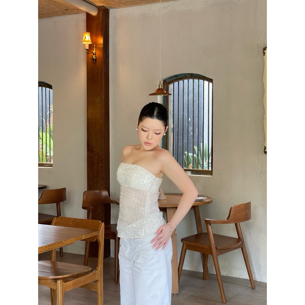 LE DOS - Amalfi Tube Top เสื้อเกาะอกผ้าเลื่อม