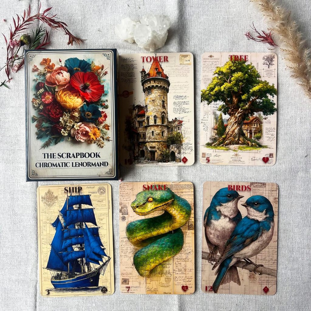 ✨พรีออเดอร์แท้💯The Scrapbook Chromatic Lenormand Oracle🔮ไพ่เลอนอร์มองด์