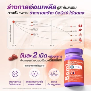 Bomi Coq10 Ubiquinol Revera+ Bomi Coq10 Ubiquinol Revera Plus [30 Capsules] Coq10 Q10 Absorbs 2X Better.