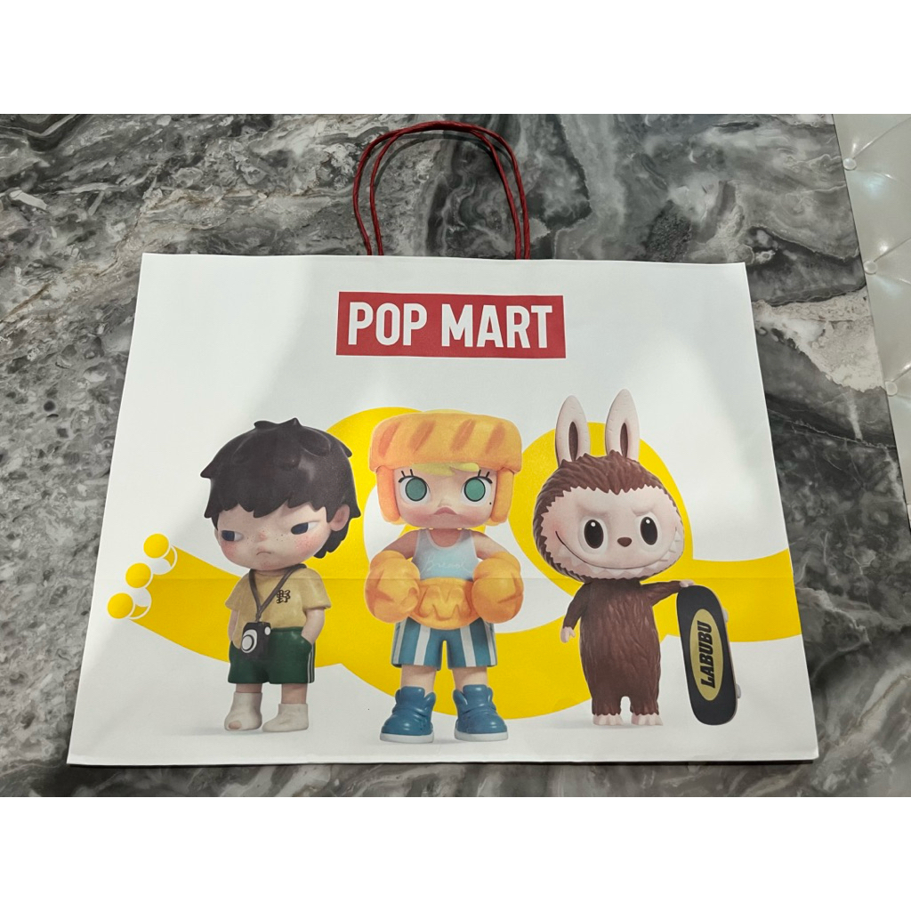 🥇ถุงกระดาษPOPMART⭐️ของเเท้100%จากช็อปไทย‼️น่ารักน่ารัก❤️สภาพดีมากมาก‼️