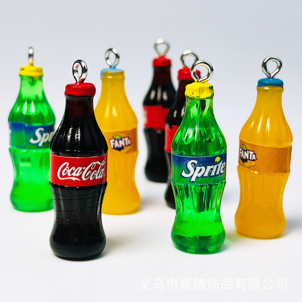 ่j804จี้ขวดน้ำอัดลมของจิ๋วสะสมดีไอวายแพ็คละ8 ชิ้น