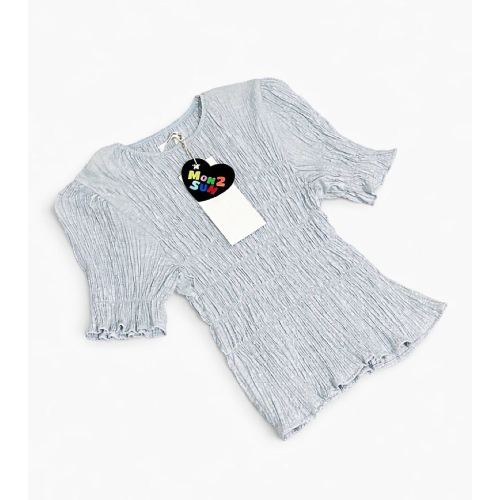 ส่งต่อ MON2SON รุ่น ju ne basic top สีฟ้า ไซส์ S-M