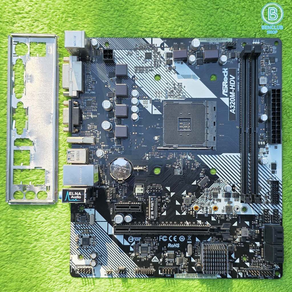 🎉MB: Asrock A320m HDV R4.0 AM4🙏 เมนบอร์ดมือสอง