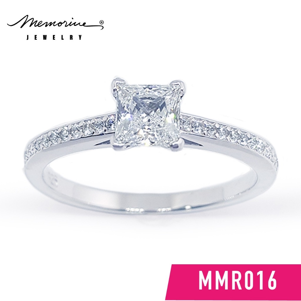 Memorine Jewelry แหวนเงินแท้ 925 ฝังเพชรสวิส (CZ) : MMR016