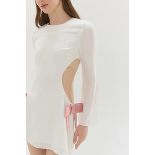 Aristokrat Coquette Rosy Dress เดรสเปิดข้าง ผูกโบว์ เซ็กซี่หรู Minimal Luxury