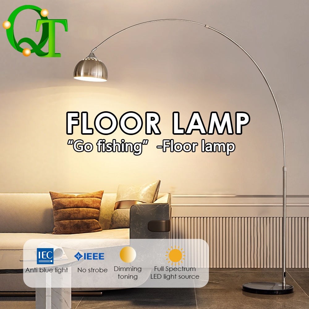 โคมไฟตั้งพื้น floor lamp โลหะ 3สี โคมไฟข้างโซฟา ข้างเตียง การอ่านการเขียน การปกป้องดวงตา ห้องนั่งเล่น ห้องนอน โคมไฟพื้น