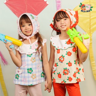 Mix Me เสื้อปกฉลุ กางเกงเลคกิ้ง ลายดอกไม้ ผ้า Single jersey …