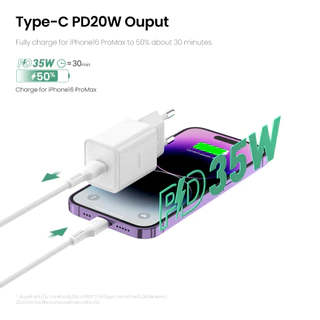 [New-Product] ACMIC ชุดชาร์จเร็ว PD35W AC-C35W22(C-C),(C-L) หัวชาร์จเร็ว พร้อมสายชาร์จType-C to Type-C / Type-C toType-L