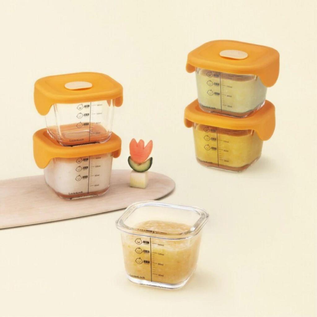 LocknLock เซ็ตกล่องแก้วใส่อาหารสำหรับเด็ก Baby Food Container 3 ชิ้น ความจุ 260ml รุ่น LLG519S3 ราคา ถูกที่สุด ดีลบีเคเค แกลเลอรีภาพที่ 3