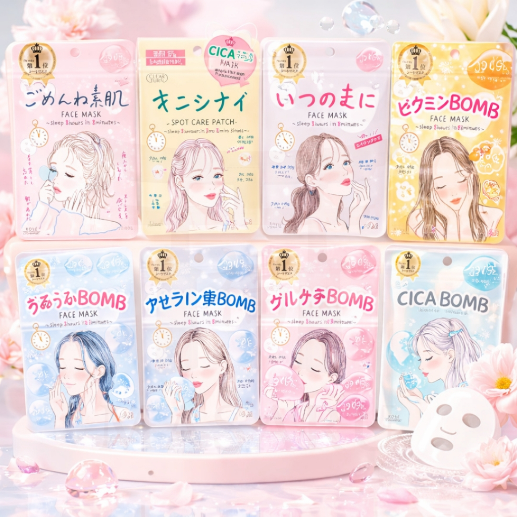 [แท้/ส่งด่วน] Kose Clear Turn Mask มาส์กหน้าญี่ปุ่น สูตร Babyish / Bomb Mask / Keana Komachi กู้ผิวโทรม ลดสิว ผิวใส
