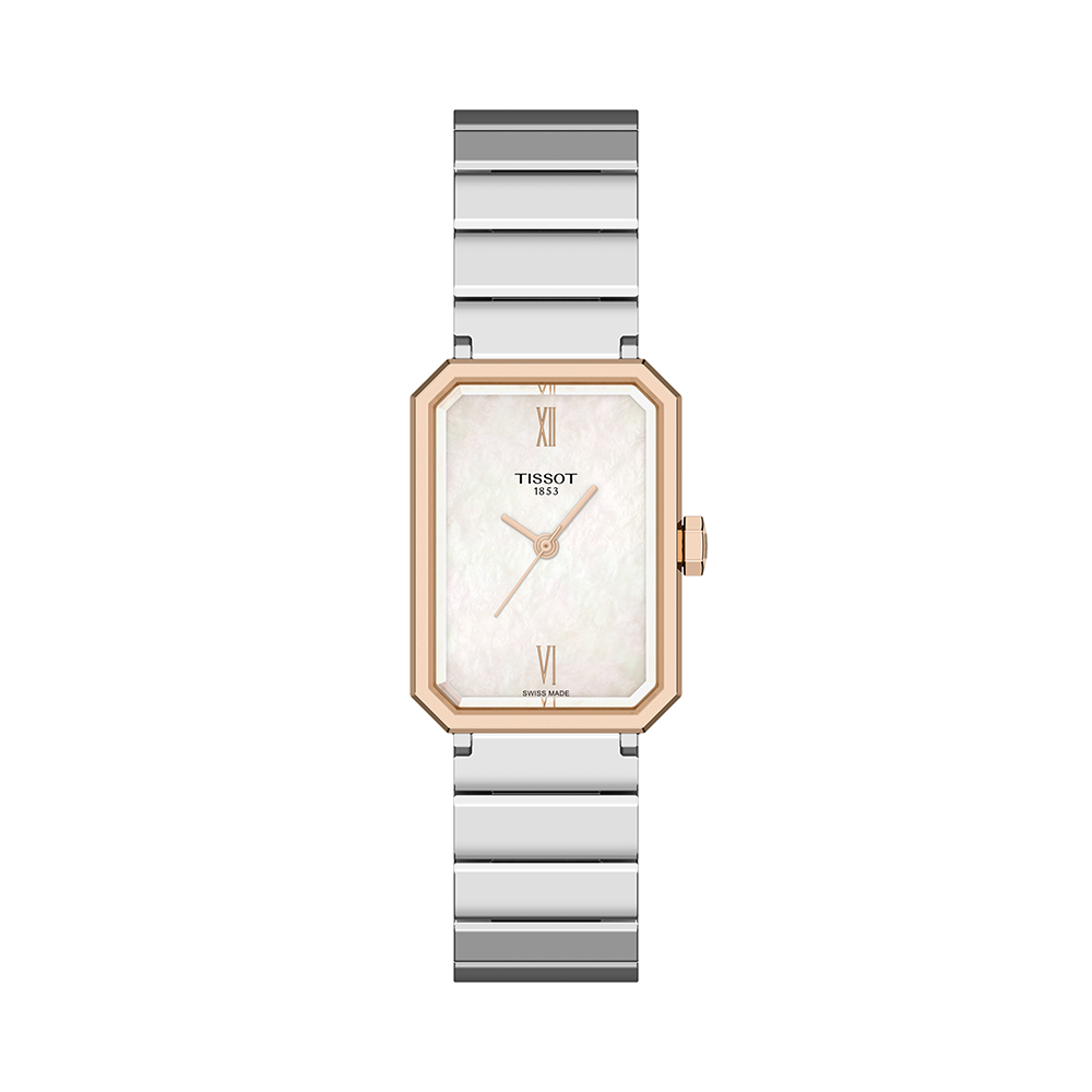 Tissot SRV Quartz ทิสโซต์ เอสอาร์วี ควอตซ์ มุกสีขาว สีเทา T1601102111300 นาฬิกาผู้หญิง