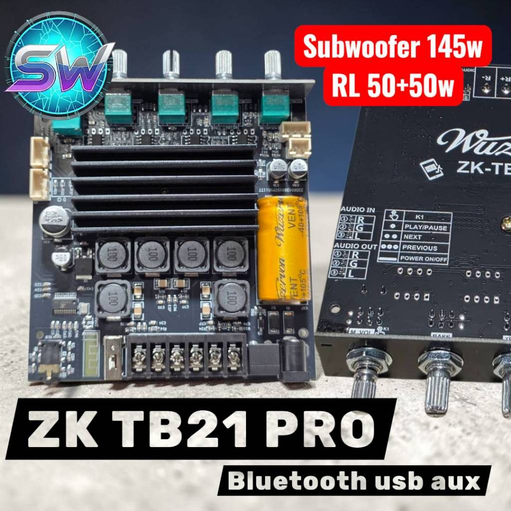 ZK-TB21 PRO ซับวูฟเฟอร์ 145W + ลำโพง L/R 50W+50W | รองรับ Bluetooth / USB / AUX