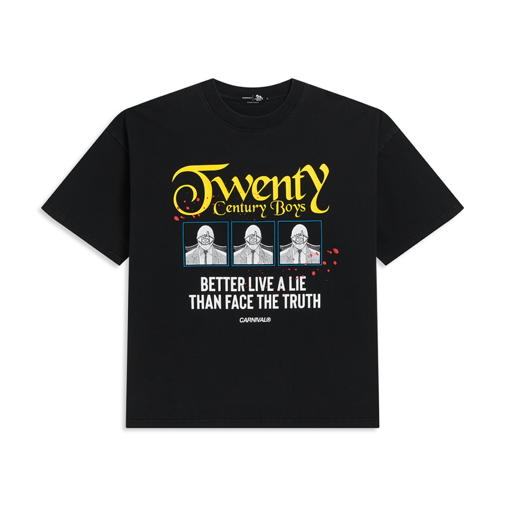 CARNIVAL CNVX20C26T15BK 20th CENTURY BOYS THE FACE OF LIES T-SHIRT OVS BLACK