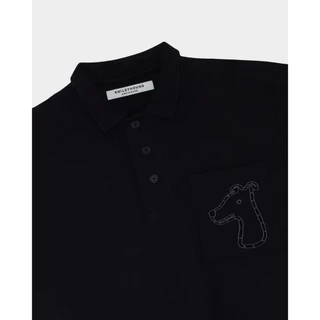 S26MD SMILEYHOUND CUT-OUT LOGO POCKET POLO