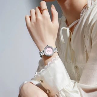 PLAYBOY นาฬิกา ผู้หญิง watch 100% ของแท้ ควอตซ์ สายสเตนเลส แฟชั่น ความสง่างาม สีชมพู 3536