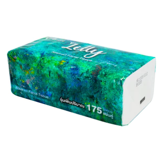 ยกลัง 10 หิ้ว 50 ห่อ กระดาษทิชชู่เช็ดหน้า Lilly Abstract 175 แผ่น หนา 2 ชั้น รุ่นเพิ่มปริมาณ
