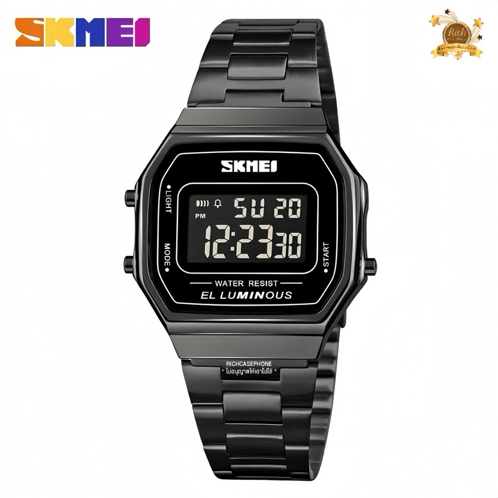 นาฬิกา SKMEI แท้ รหัส R49 กันน้ำ 100% หน้าปัดเหลี่ยม สายเลสปรับได้ มีหลายสี รับประกัน 1 ปี พร้อมกล่อง