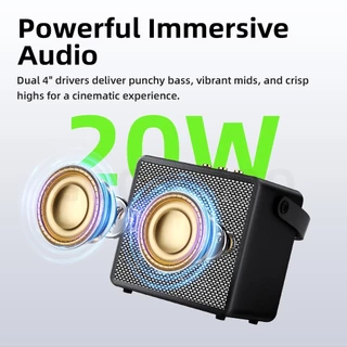 GOOJODOQ Ab4098 ลำโพง Bluetooth 5.3 3600mah ลําโพงพกพา สเตอริโอ 2 ช่อง เสียงเบส พร้อมไมโครโฟน 2 ตัว