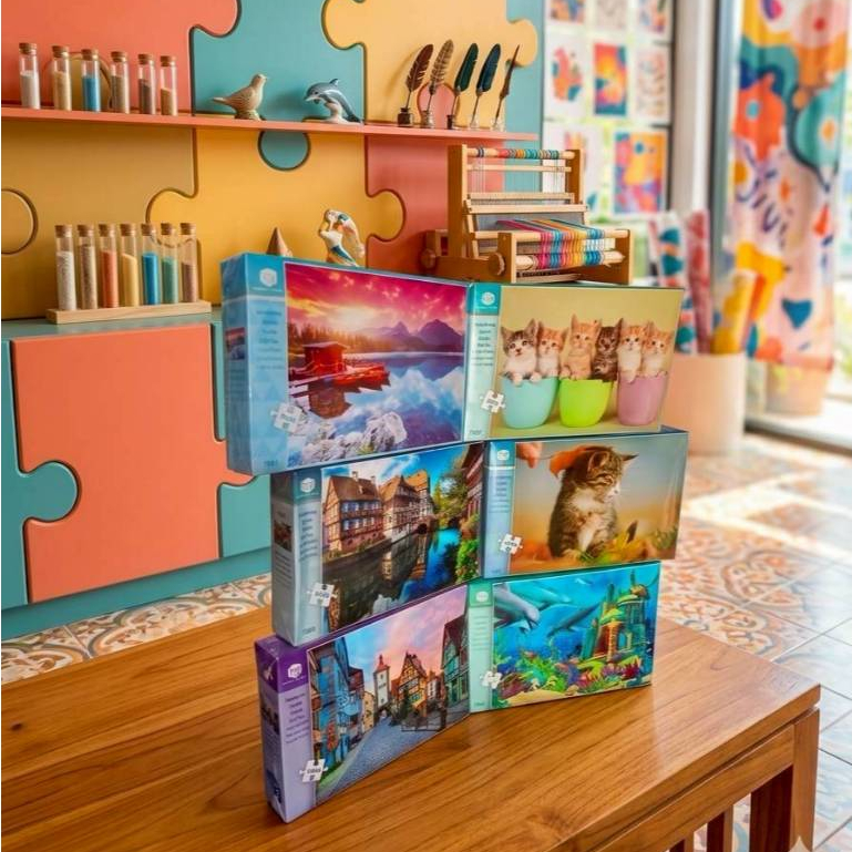 จิ๊กซอว์ T500 ชิ้น Jigsaw หลากหลายภาพ ขนาด 53*38cm ของเล่น เสริมทักษะการเรียนรู้ คลายเครียด