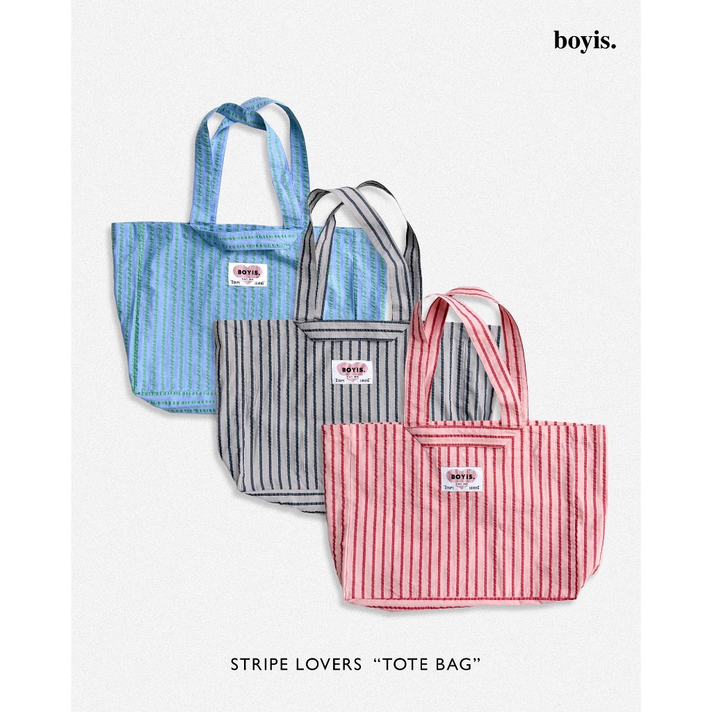 Boyis - กระเป๋า Tote Bag - Stripe Lovers