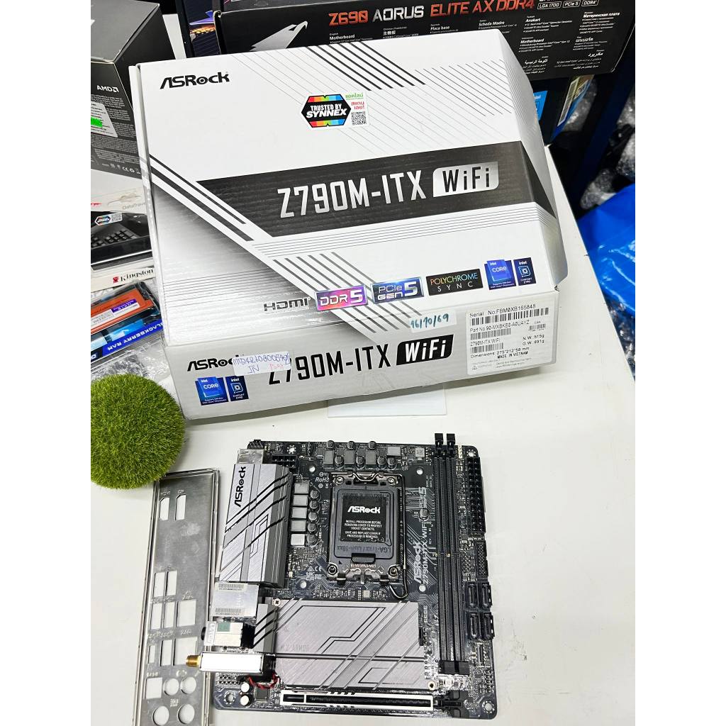MAINBOARD (เมนบอร์ด) ASROCK Z790M-ITX WIFI (SOCKET LGA 1700) (MINI-ITX) ครบกล่อง ประกันเหลือ